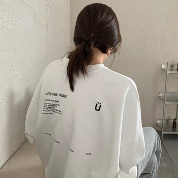 Vuja de 純棉圓領衛衣 大學t 薄衛衣 長袖上衣 oversize 大學t 潮流衣服 ins風 刷毛 印花 秋冬