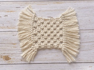 長方形手工編織流蘇杯墊 餐墊 桌面裝飾