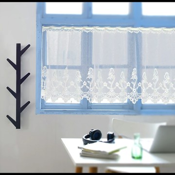 LASSLEY 蕾絲妮 門簾紗  125 x 43cm  喜悅鳥 白色