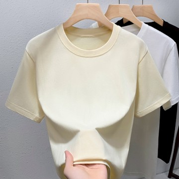 設計所在 專注內搭系列 200g純棉T恤圓領短袖休閒寬鬆上衣-2(4色 S-5XL可選)