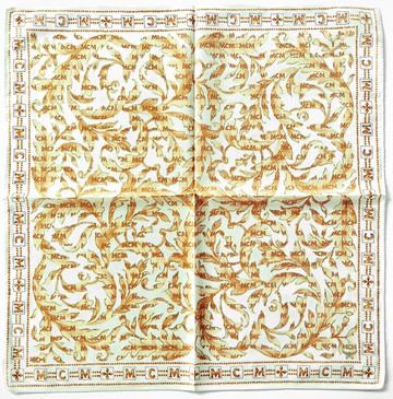 MCM 復古手帕 巴洛克葉飾 品牌標誌圖案 19 x 18 英吋