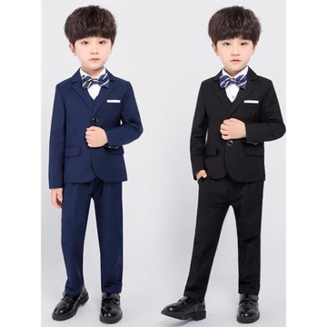 兒童西裝套裝小主持人寶寶童裝花童禮服男童春秋男孩鋼琴演出西服