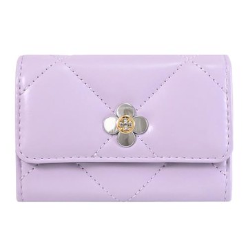 TORY BURCH 165050 四葉草標誌LOGO零錢包/卡包.淡紫