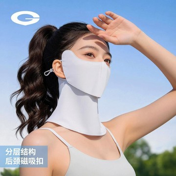 台灣出貨+免運 夏季開口式防曬面罩 透氣遮陽防紫外線冰絲口罩 護頸護眼角防曬口罩 無痕面罩 涼感面罩 戶外防曬口罩 面罩