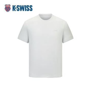 K-SWISS 短袖T恤 SHIRTKC7522MSTS26 休閒 男上衣 銀狐灰色 1011633-080