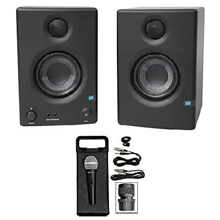 Pair Presonus Eris E3.5 3.5" Powered Studio Monitor Speakers Microphone Case 並行輸入品