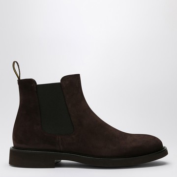 Brown suede ankle boot