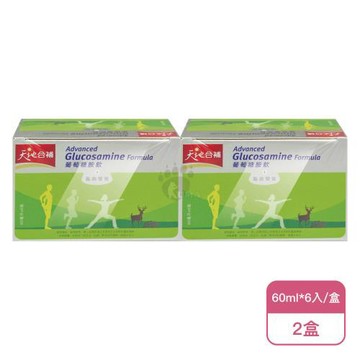 【QUAKER 桂格】天地合補 葡萄糖胺飲 穩立強化配方+龜鹿雙寶X2盒(60ml*6瓶/盒-含鯊魚軟骨)