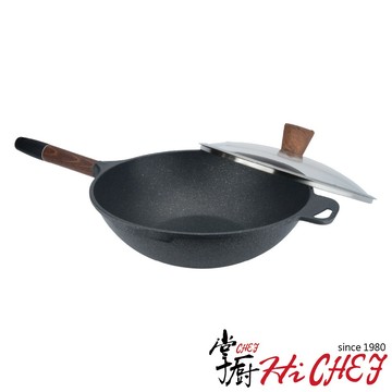 《掌廚HiCHEF》木柄輕量不沾鍋30CM(煎炒鍋)_電磁爐適用
