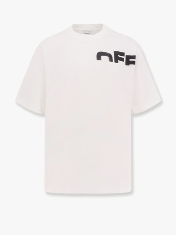 Cotton t-shirt with printed logo on the front - OFF WHITE - gender_Man