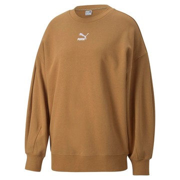 【PUMA】流行系列Classics 女 長袖上衣 棕-53568274