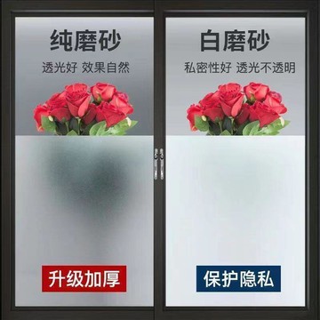 玻璃窗貼 無膠靜電 隔熱紙 客製化 抗UV 玻璃貼紙 遮陽隔熱 霧面貼膜 浴室衛生間辦公室窗戶