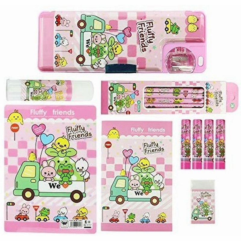 Fonmisi 文房具 文具セット 筆箱 鉛筆 鉛筆キャップ 消しゴム のり 下敷き 自由帳 小学生 動物 かわいい 女の子 通販 Lineポイント最大0 5 Get Lineショッピング