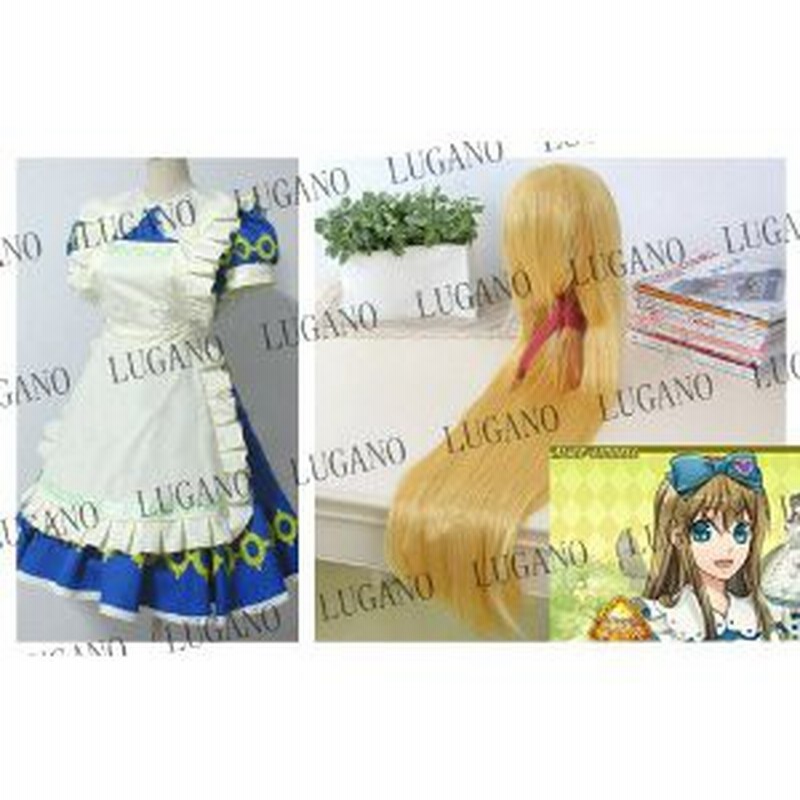 DK1404 ハートの国のアリス Alice 衣装＋ウィッグ コスプレ衣装