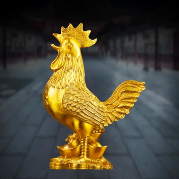 銅公雞擺件金雞家居裝飾工藝客廳玄關臥室金雞報喜十二生肖雞擺件開業贈禮 開業禮品開店禮品 送禮
