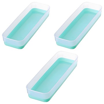 KEYWAY 聯府 中彩玉雙色收納盒 KQ-201  顏色隨機  3入