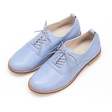 G.Ms. 全真皮紳士平底牛津鞋-藍色36碼