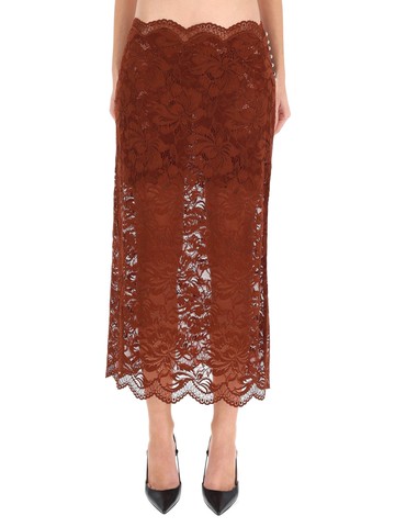 rabanne lace midi skirt
