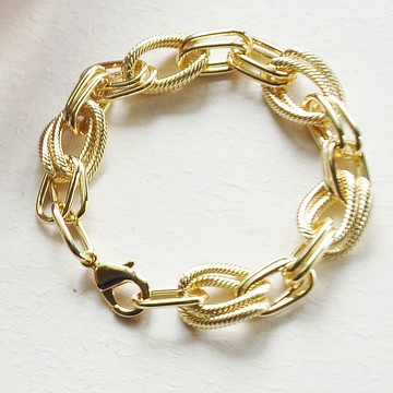 聖城 - 金色步道－18K鍍金鎖鏈手鍊