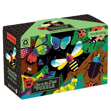 mudpuppy 夜光拼圖 神奇昆蟲  1個  100片