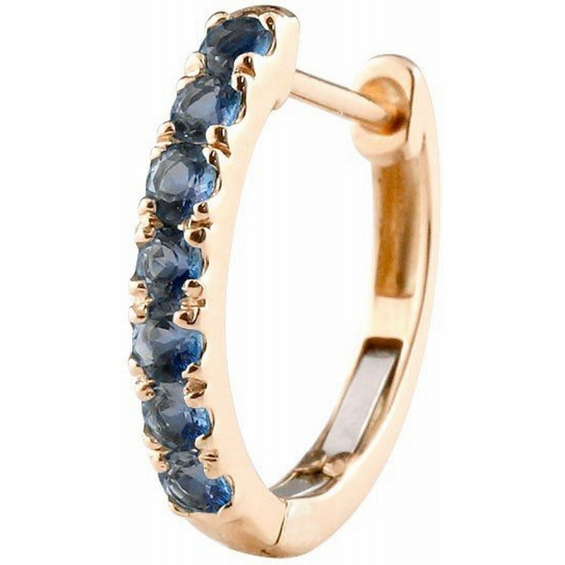 ピアス メンズ 片耳ピアス サファイア フープピアス ピンクゴールドk18 18k 中折れ式ピアス 9月誕生石 天然石 18金 ピアス リング 青い送料無料 クリスマス 人気 通販 Lineポイント最大0 5 Get Lineショッピング