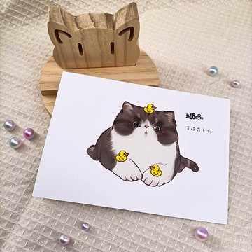 ME183-09_我紙在乎你百喵萌明信片_postcard