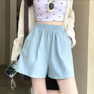 零負評3000+💯夏季百搭A字短褲女透氣寬鬆顯瘦外穿休閒高腰闊腿褲薄款三分FUY2