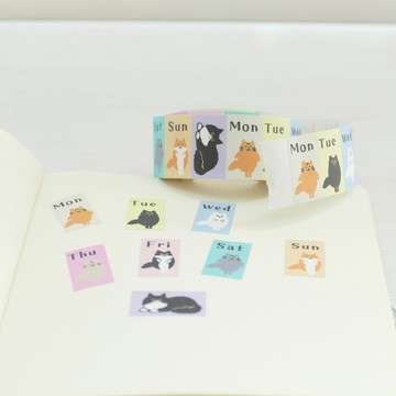 標籤貼紙 貓咪星期