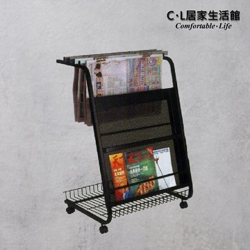 c.l居家生活館y150-12 書報架/資料架/型錄架/海報架/(附欄附報架3支)