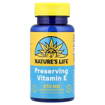 Nature's Life, 生育酚乙酸酯，670 毫克（1,000 國際單位），50 粒軟膠囊