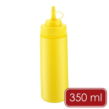 Pulsiva 德國 醬料擠壓瓶(黃350ml) / 醬料罐 擠壓罐 可機洗 洗碗機可洗