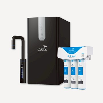 【美國OASIS】【會打氣的飲水機】櫥下極奢氣泡三溫UVC飲水機(買就送高效三道軟水抑菌淨水器)