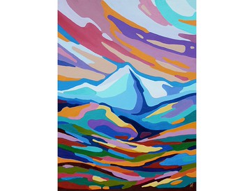 科羅拉多繪畫抽象原創藝術風景藝術品手工藝術