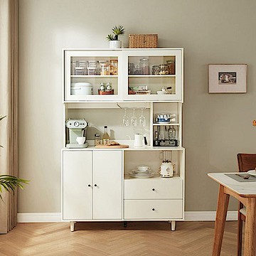 林氏木業現代簡約1.2M餐邊櫃 MI1T-荷花白 (H014356273)