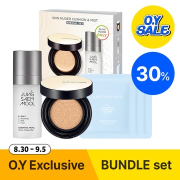JUNGSAEMMOOL Essential Skin Nuder Cushion & Mist Special Set (+Gel Pad 2P*3ea) (3 Shades)