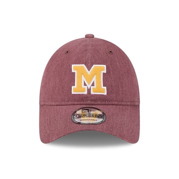 NEW ERA 男女 9FORTY UNST MLB VARSITY 密爾瓦基釀酒人 酒紅 NE14889045
