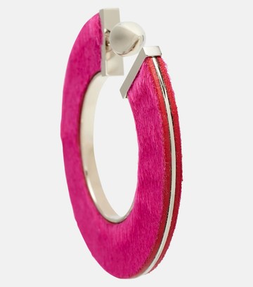 Alaïa Leather-trimmed earrings