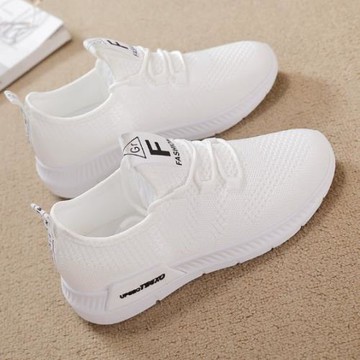 新款秋季款女鞋軟底網面鞋休閑運動鞋廣場舞輕便曳步舞跳舞蹈鞋子