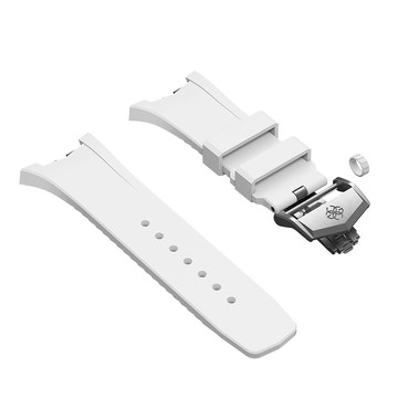 【Golden Concept】Apple Watch 45mm SPIII45-WH-BK 黑色錶扣 白色橡膠錶帶