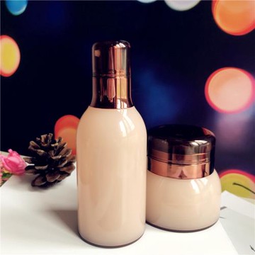 日本進口MUJIE高檔真空肉粉色精華瓶乳液玻尿酸粉底乳液分裝空瓶