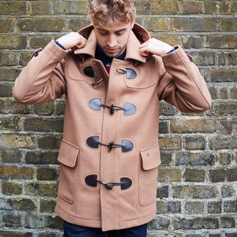 メルクロンドン メンズ ダッフルコート ウール Merc London ダークネイビー タン Coat コート モッズファッション |  LINEブランドカタログ