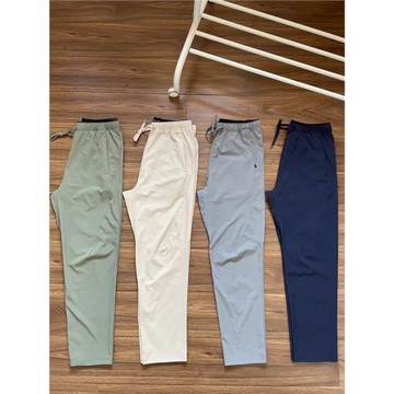 外貿日單夏季戶外防水輕薄速干透氣長褲男簡約拉鏈口袋直筒休閑褲