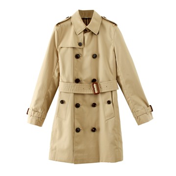 BURBERRY 兒童 雙排釦卡其風衣外套