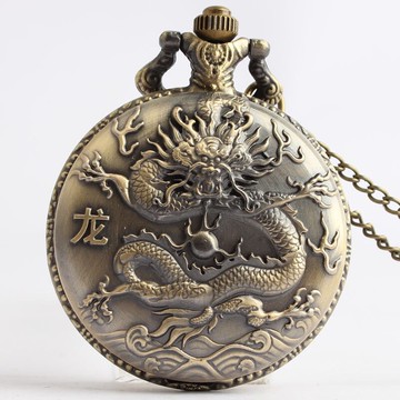 創意清晰數字吉祥十二生肖翻蓋懷表小玩意  放假學生同學獎勵贈品