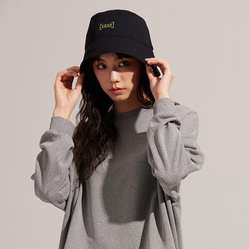 REBOOT動能-衍縫鋪棉漁夫帽-黑