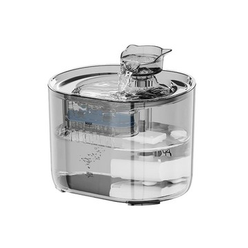 icat LIFE Pet-透明貓頭流水飲水器 2.2L(FT666透)