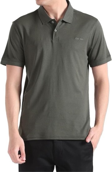 Calvin Klein 男字母刺繡Polo衫
