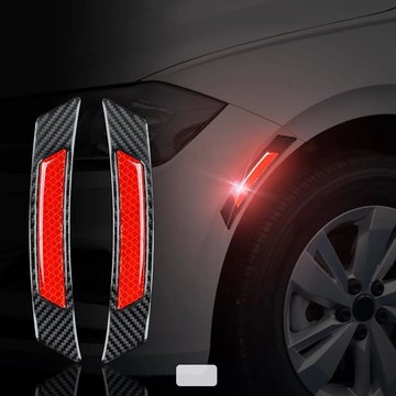 臺灣最低🛒滴膠輪眉反光貼美規保險槓汽車貼紙車身劃痕遮擋警示輪眉個性裝飾RU