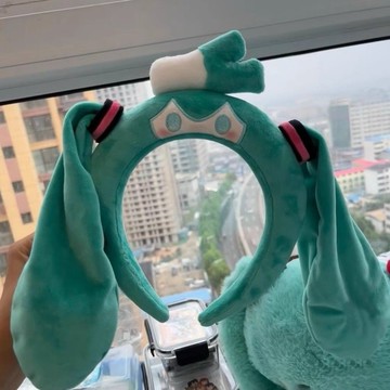 【台灣發貨 特價搶購】同款初音未來新款卡通頭箍可愛發飾二次元2024發箍洗臉萌發時尚款
