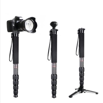 獨腳架數碼單反相機碳纖維支架攝影錄像多功能登山便攜式手持拐杖